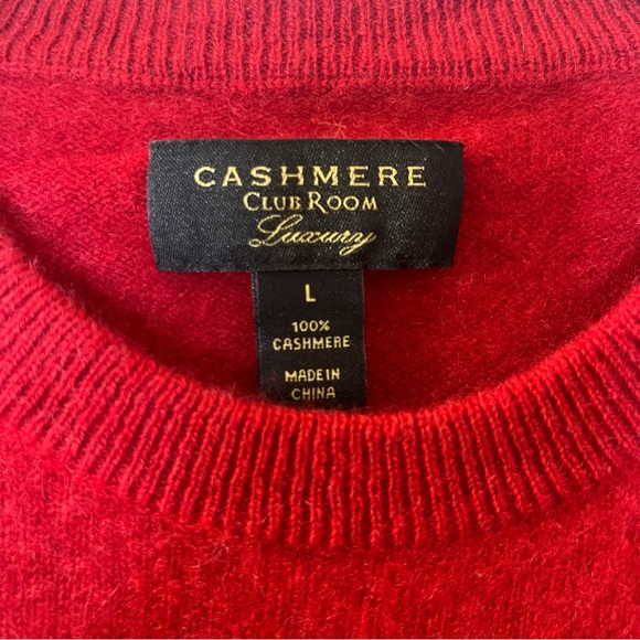 Clubroom 100% Cashmere Luxury Sweater Sz L - Picture 7 of 7